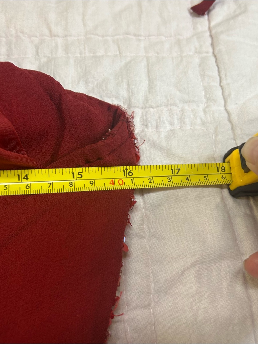 Vintage Newport News Red Silk Beaded Trim Dress Size 8 Holiday Cocktail Y2K - Picture 7 of 8